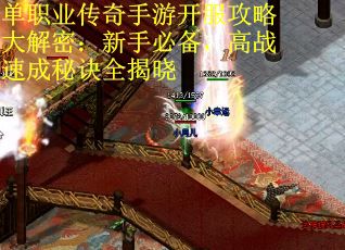 单职业传奇手游开服攻略大解密：新手必备，高战速成秘诀全揭晓